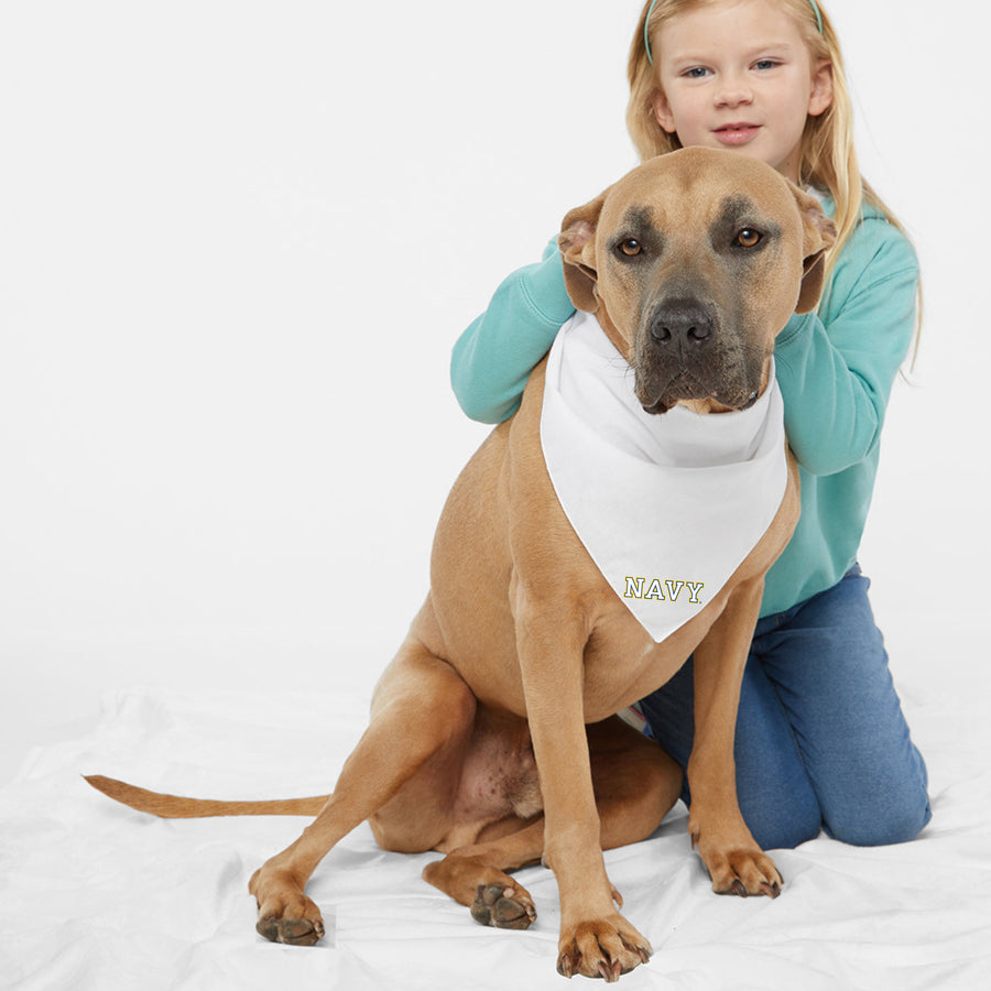 Navy Block Dog Bandana