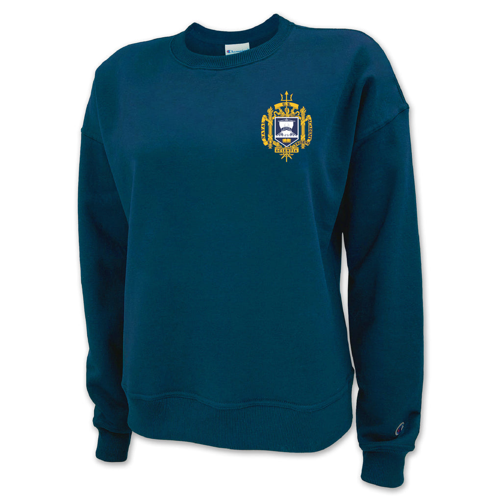 USNA Crest Ladies' Champion Powerblend Crewneck