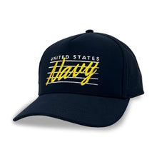 Load image into Gallery viewer, United States Navy Cosmic Script Cut Above Hat (Navy)