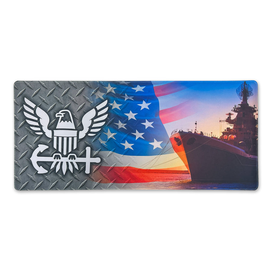 Navy Eagle 15"x35" Desk Pad