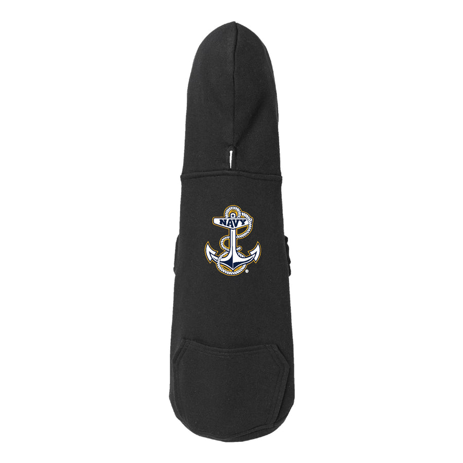 Navy Anchor Dog Hoodie