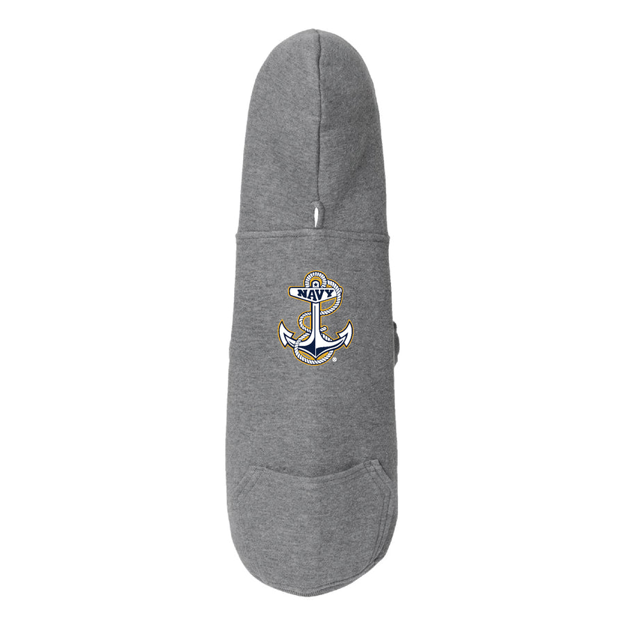 Navy Anchor Dog Hoodie