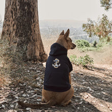 Load image into Gallery viewer, Navy Anchor Dog Hoodie