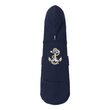 Load image into Gallery viewer, Navy Anchor Dog Hoodie