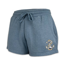 Load image into Gallery viewer, Navy Anchor Ladies Fleece Shorts (4 colors available)