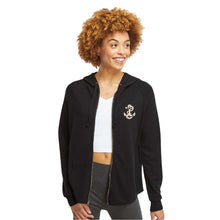 Load image into Gallery viewer, Navy Anchor Ladies Full Zip Hood (4 colors available)