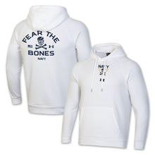 Load image into Gallery viewer, Navy Under Armour 2024 Rivalry Fear the Bones Fleece Hood (White)