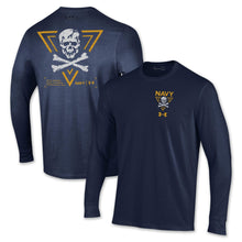 Load image into Gallery viewer, Navy Under Armour 2024 Rivalry Jolly Rogers Fear the Bones Triangle Long Sleeve T-Shirt (Navy)