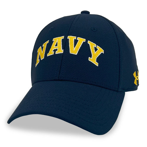 Navy Under Armour Blitzing Flex Fit Hat (Navy)