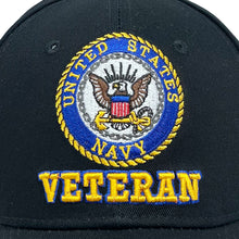 Load image into Gallery viewer, U.S. Navy Veteran Hat (Black)