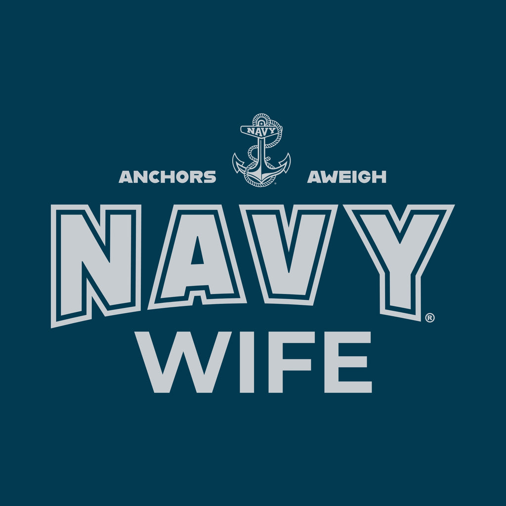 Navy Wife Ladies Crewneck (Blue)