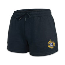 Load image into Gallery viewer, USNA Crest Ladies Fleece Shorts