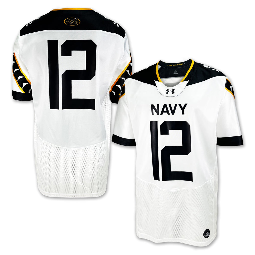 Navy Under Armour 2024 Rivalry Men's Football Replica Jersey (White)