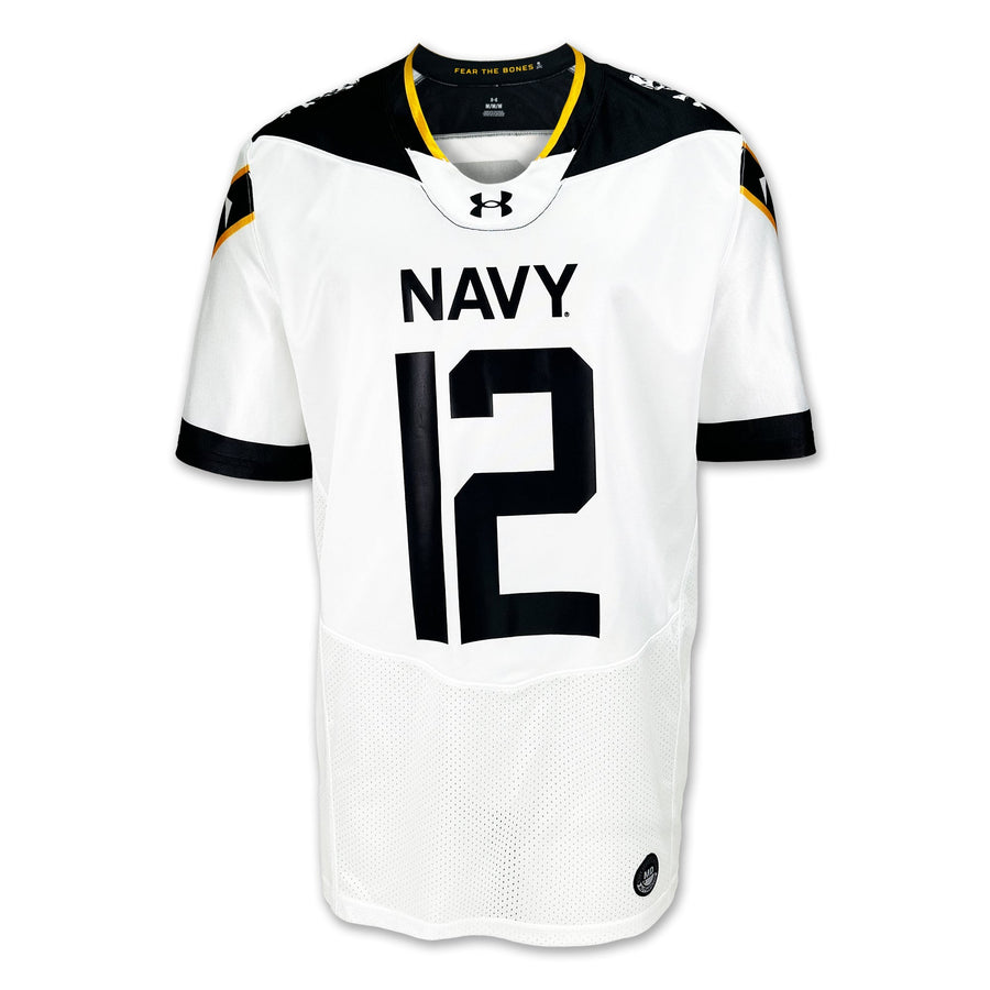 Navy Under Armour 2024 Rivalry Men's Football Replica Jersey (White)