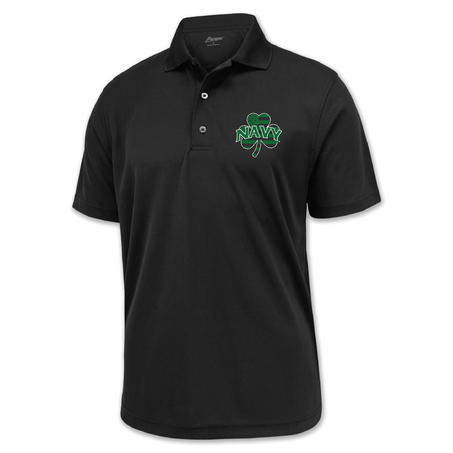 Navy Shamrock Performance Polo