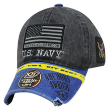 Load image into Gallery viewer, Navy Defending Freedom Xtreme Bent Hat