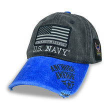 Load image into Gallery viewer, Navy Defending Freedom Xtreme Bent Hat