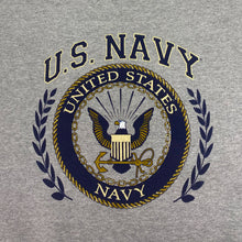 Load image into Gallery viewer, Navy Laurel Leaf Crewneck (Grey)