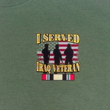 Load image into Gallery viewer, I Served Iraq Veteran T-Shirt (OD Green)