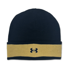 Load image into Gallery viewer, Navy Under Armour Sideline Jacquard Knit Cuff Beanie (Navy)