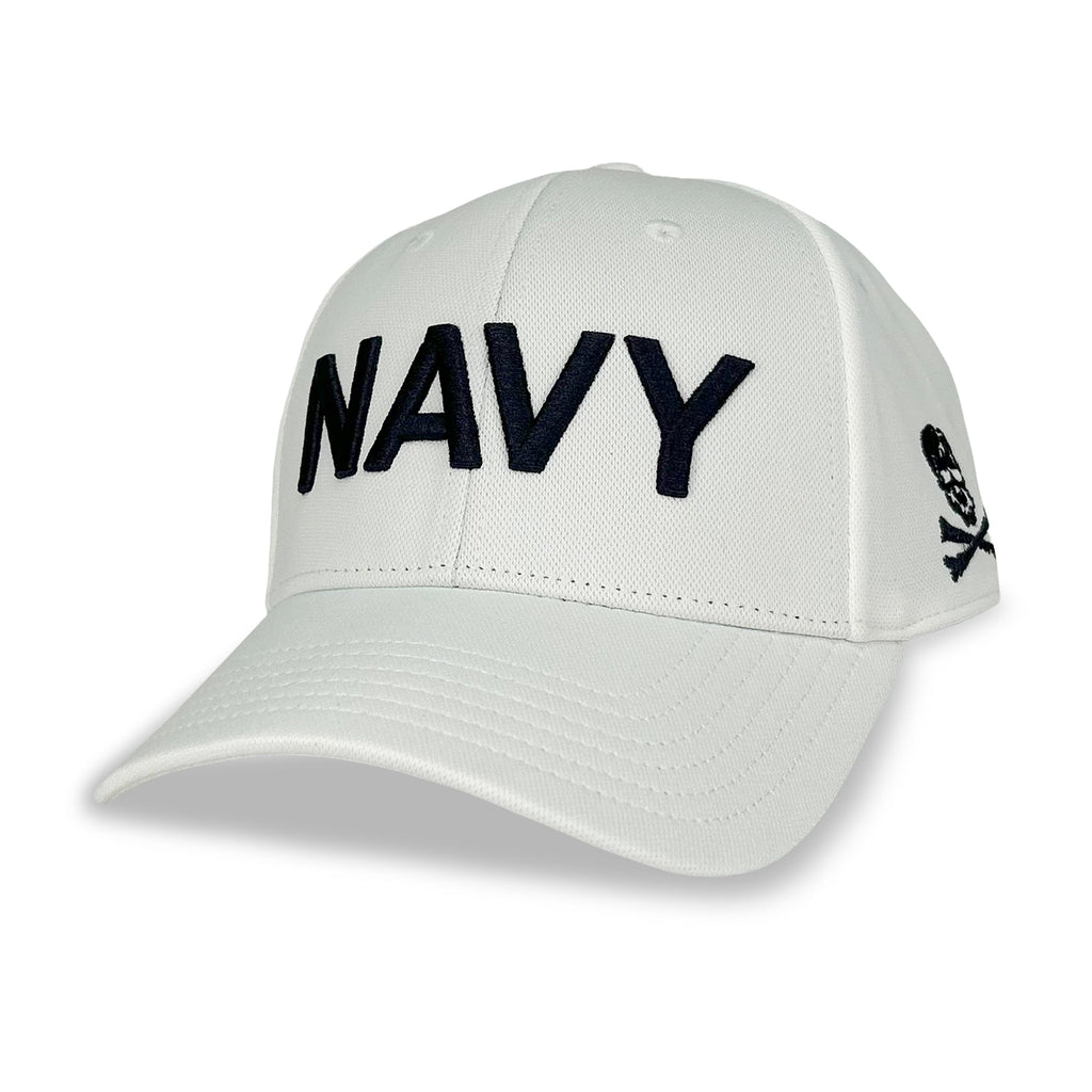 Navy Under Armour 2024 Rivalry Blitzing Adjustable Hat (White)