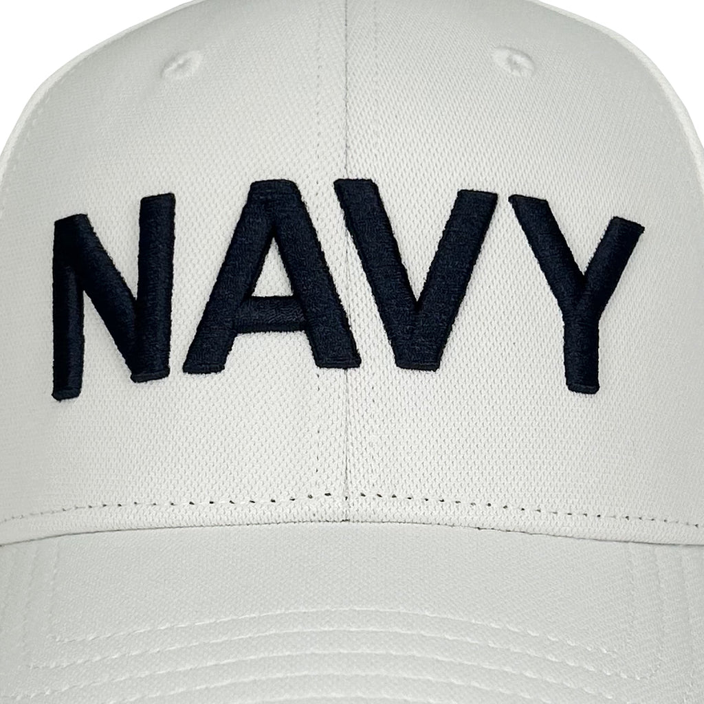 Navy Under Armour 2024 Rivalry Blitzing Adjustable Hat (White)