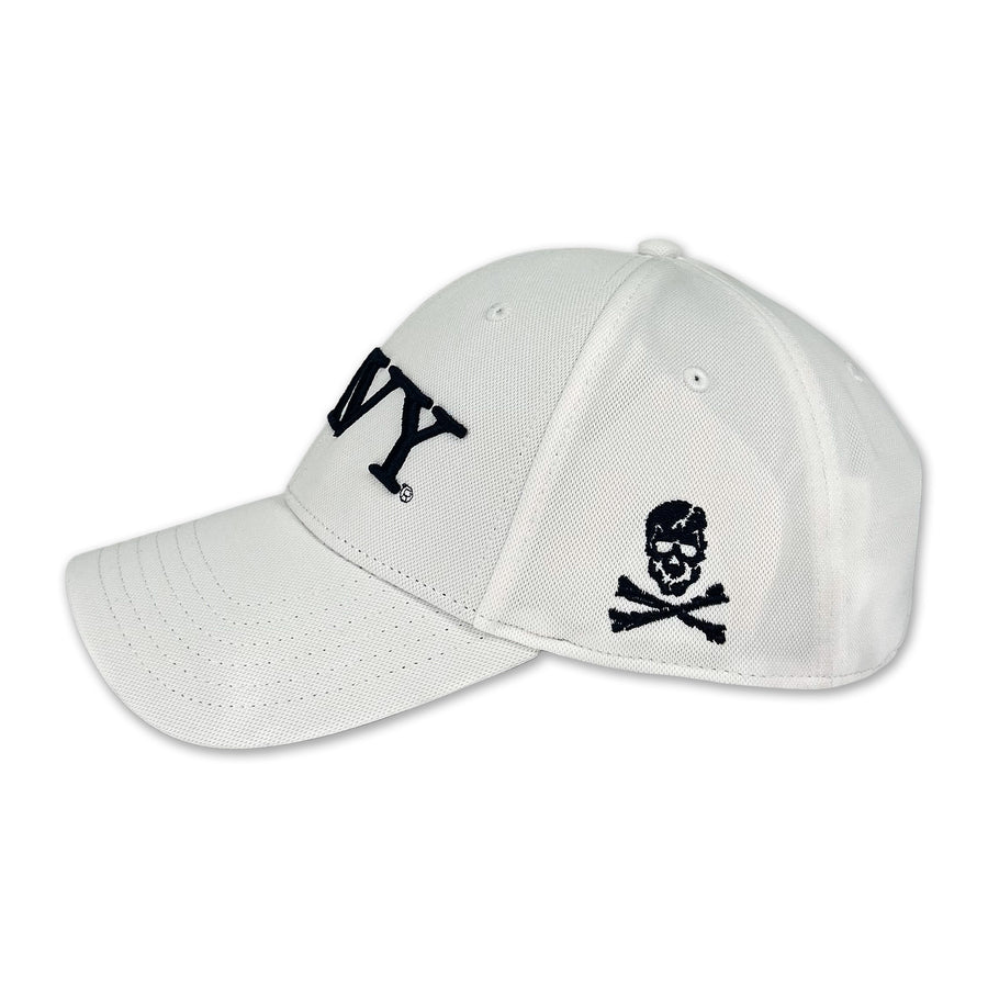 Navy Under Armour Jolly Roger Hat (White)