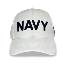 Load image into Gallery viewer, Navy Under Armour 2024 Rivalry Blitzing Adjustable Hat (White)