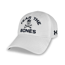 Load image into Gallery viewer, Navy Under Armour Fear the Bones Hat (White)