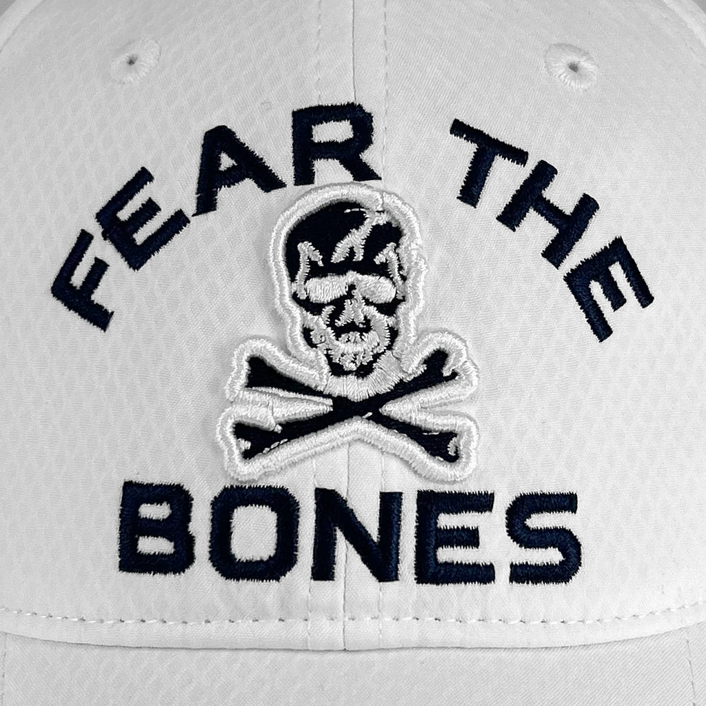 Navy Under Armour Fear the Bones Hat (White)