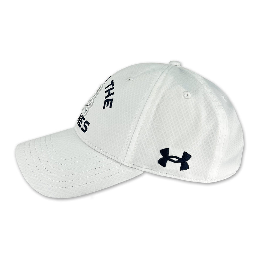 Navy Under Armour Fear the Bones Hat (White)