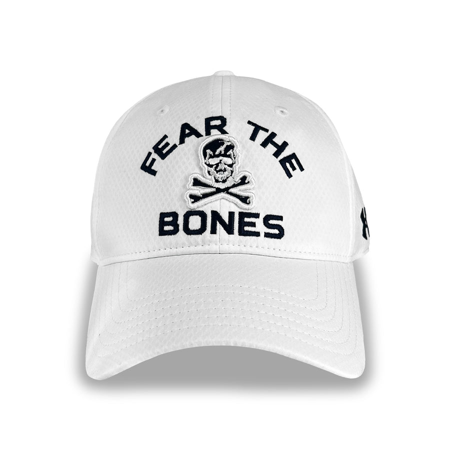 Navy Under Armour Fear the Bones Hat (White)