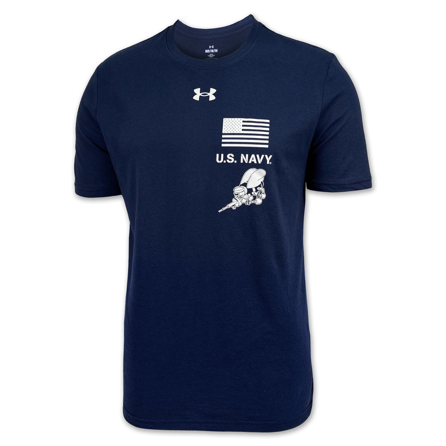 U.S. Navy Under Armour Seabees We Build We Fight T-Shirt (Navy)