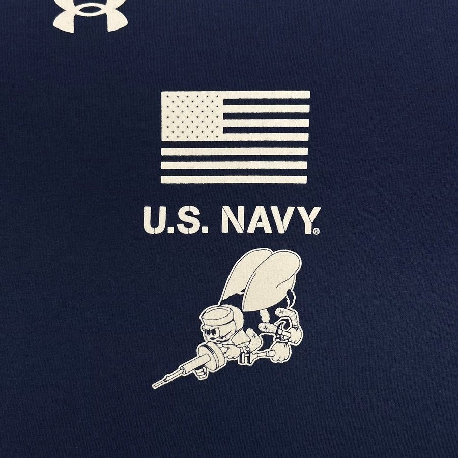 U.S. Navy Under Armour Seabees We Build We Fight T-Shirt (Navy)