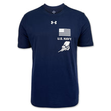 Load image into Gallery viewer, U.S. Navy Under Armour Seabees We Build We Fight T-Shirt (Navy)