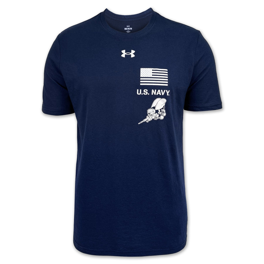 U.S. Navy Under Armour Seabees We Build We Fight T-Shirt (Navy)