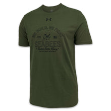 Load image into Gallery viewer, Navy Under Armour Seabees We Build We Fight T-Shirt (OD Green)