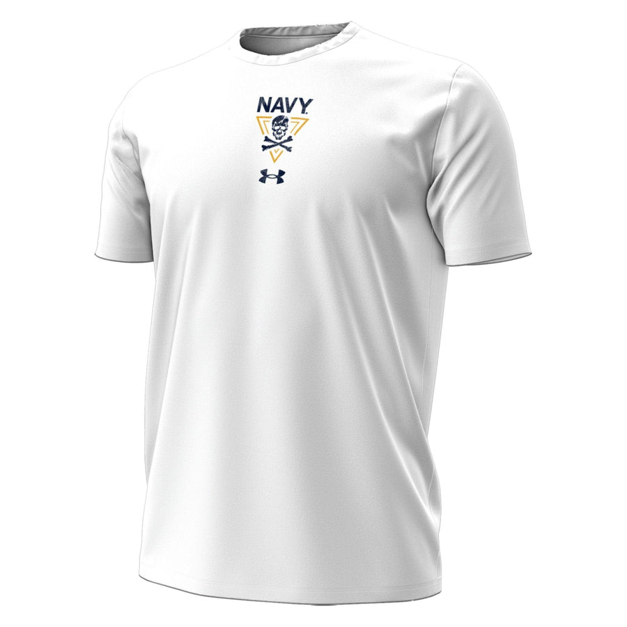 Navy Under Armour 2024 Rivalry 2-Sided Fear the Bones T-Shirt (White)