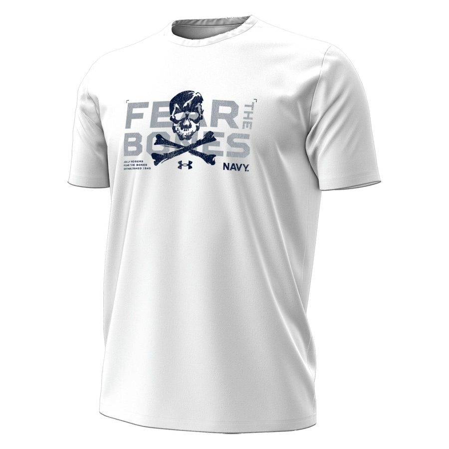 Navy Under Armour 2024 Rivalry Fear the Bones Skull T-Shirt (White)