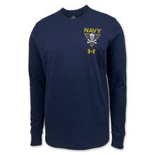 Load image into Gallery viewer, Navy Under Armour 2024 Rivalry Jolly Rogers Fear the Bones Triangle Long Sleeve T-Shirt (Navy)