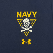 Load image into Gallery viewer, Navy Under Armour 2024 Rivalry Jolly Rogers Fear the Bones Triangle Long Sleeve T-Shirt (Navy)