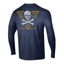 Load image into Gallery viewer, Navy Under Armour 2024 Rivalry Jolly Rogers Fear the Bones Triangle Long Sleeve T-Shirt (Navy)