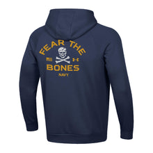 Load image into Gallery viewer, Navy Under Armour 2024 Rivalry Fear the Bones Fleece Hood (Navy)