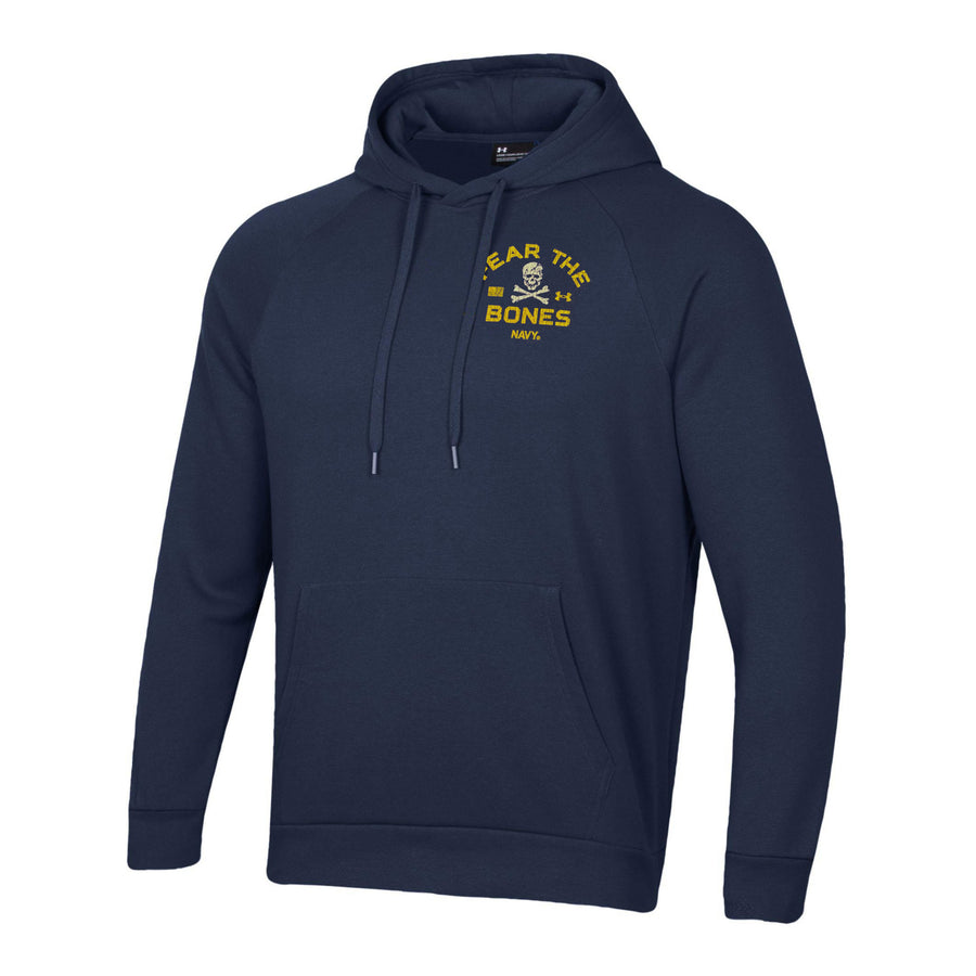 Navy Under Armour 2024 Rivalry Fear the Bones Fleece Hood (Navy)