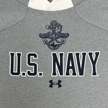 Load image into Gallery viewer, Navy Under Armour Gameday Double Knit Fleece Hood (Grey)