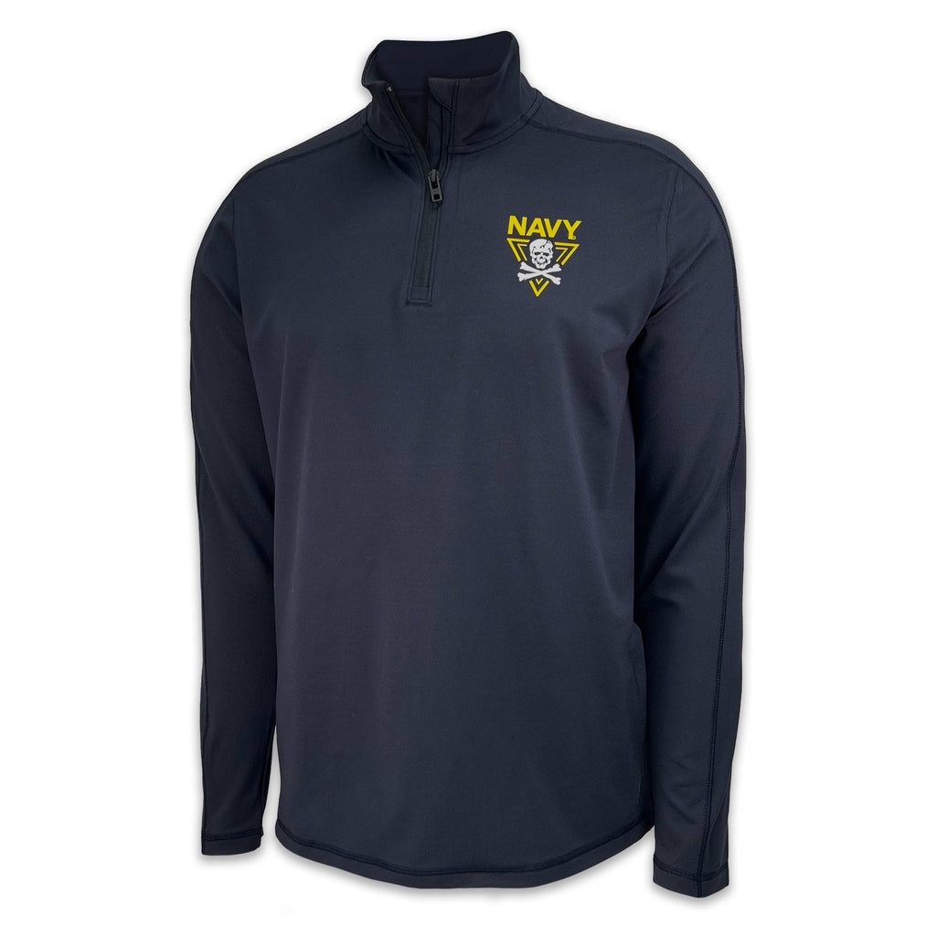 Navy Under Armour 2024 Rivalry Fear the Bones Quarter Zip (Navy)