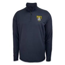 Load image into Gallery viewer, Navy Under Armour 2024 Rivalry Fear the Bones Quarter Zip (Navy)