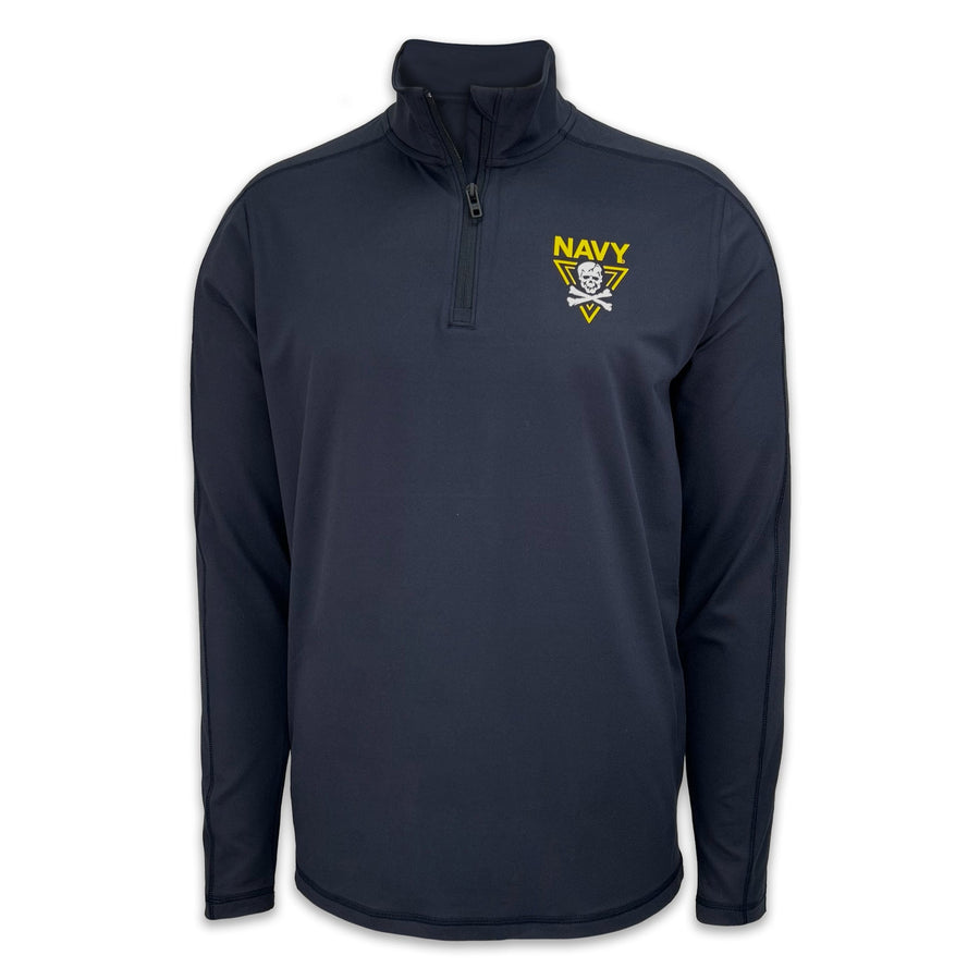 Navy Under Armour 2024 Rivalry Fear the Bones Quarter Zip (Navy)