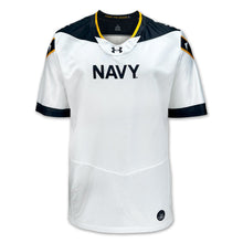 Load image into Gallery viewer, Navy Under Armour 2024 Rivalry Men&#39;s Custom Football Replica Jersey (White)