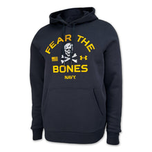 Load image into Gallery viewer, Navy Under Armour 2024 Rivalry Fear the Bones Fleece Hood (Navy)